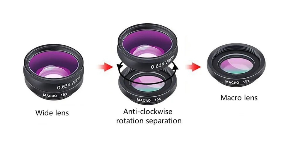 APEXEL Universal Phone Lens Kit